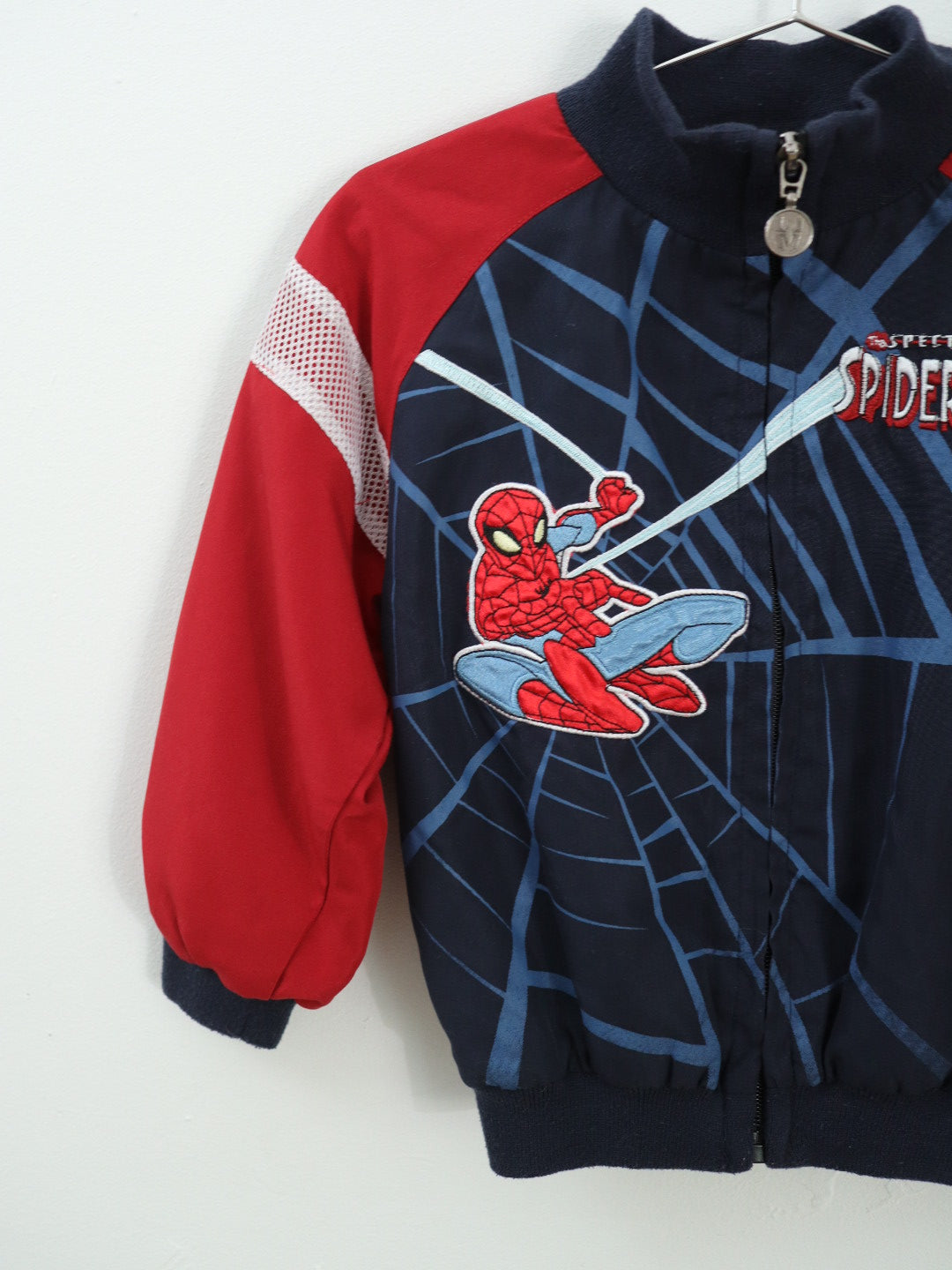 Y2K SPIDERMEN Light Bomber Jacket / 3-4Y