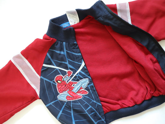 Y2K SPIDERMEN Light Bomber Jacket / 3-4Y