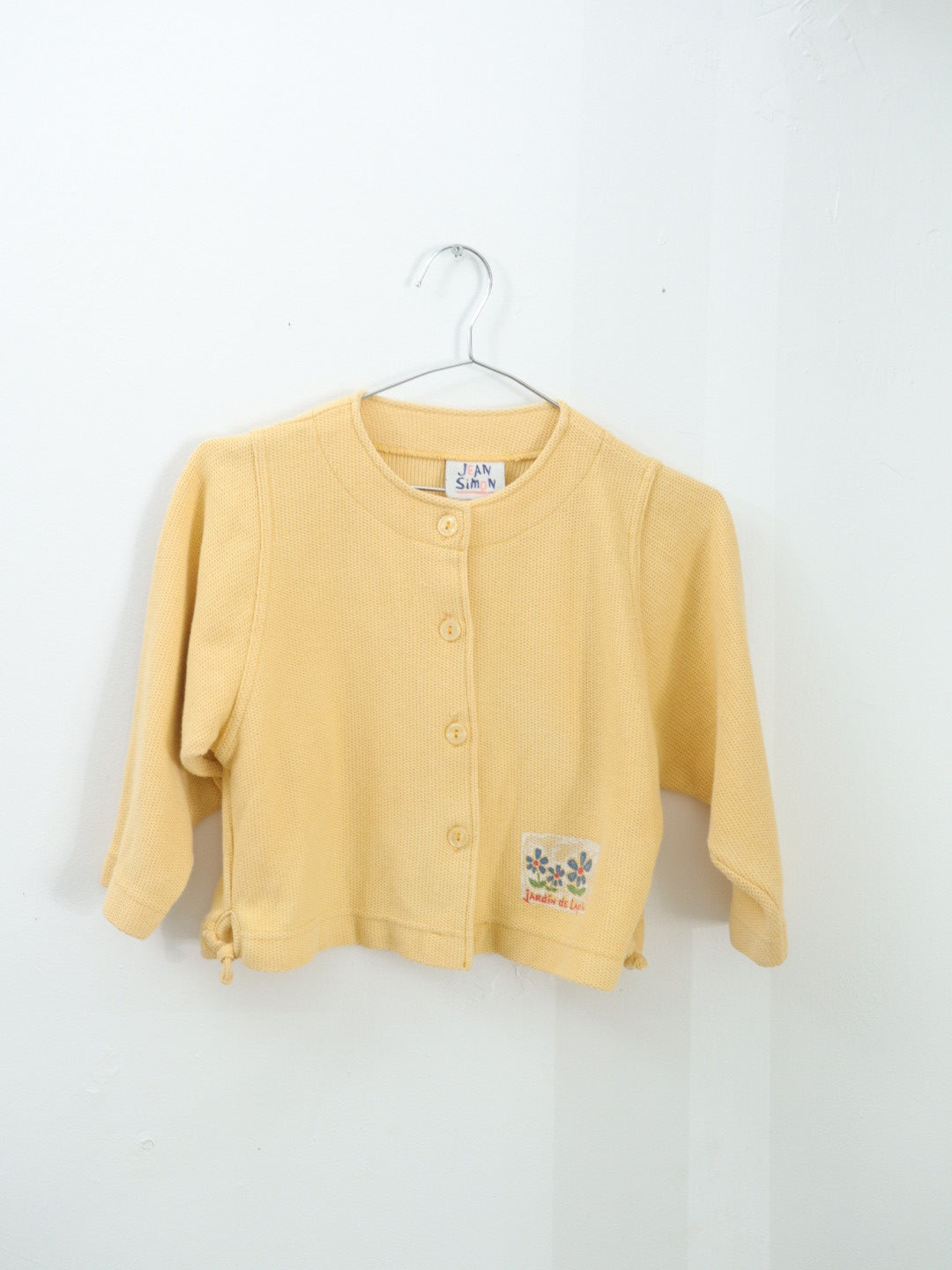 Vintage Yellow Piqué Cardigan Jacket / 5Y