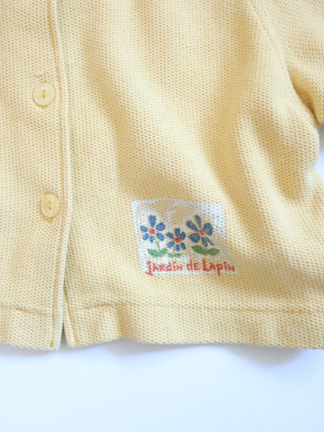 Vintage Yellow Piqué Cardigan Jacket / 5Y