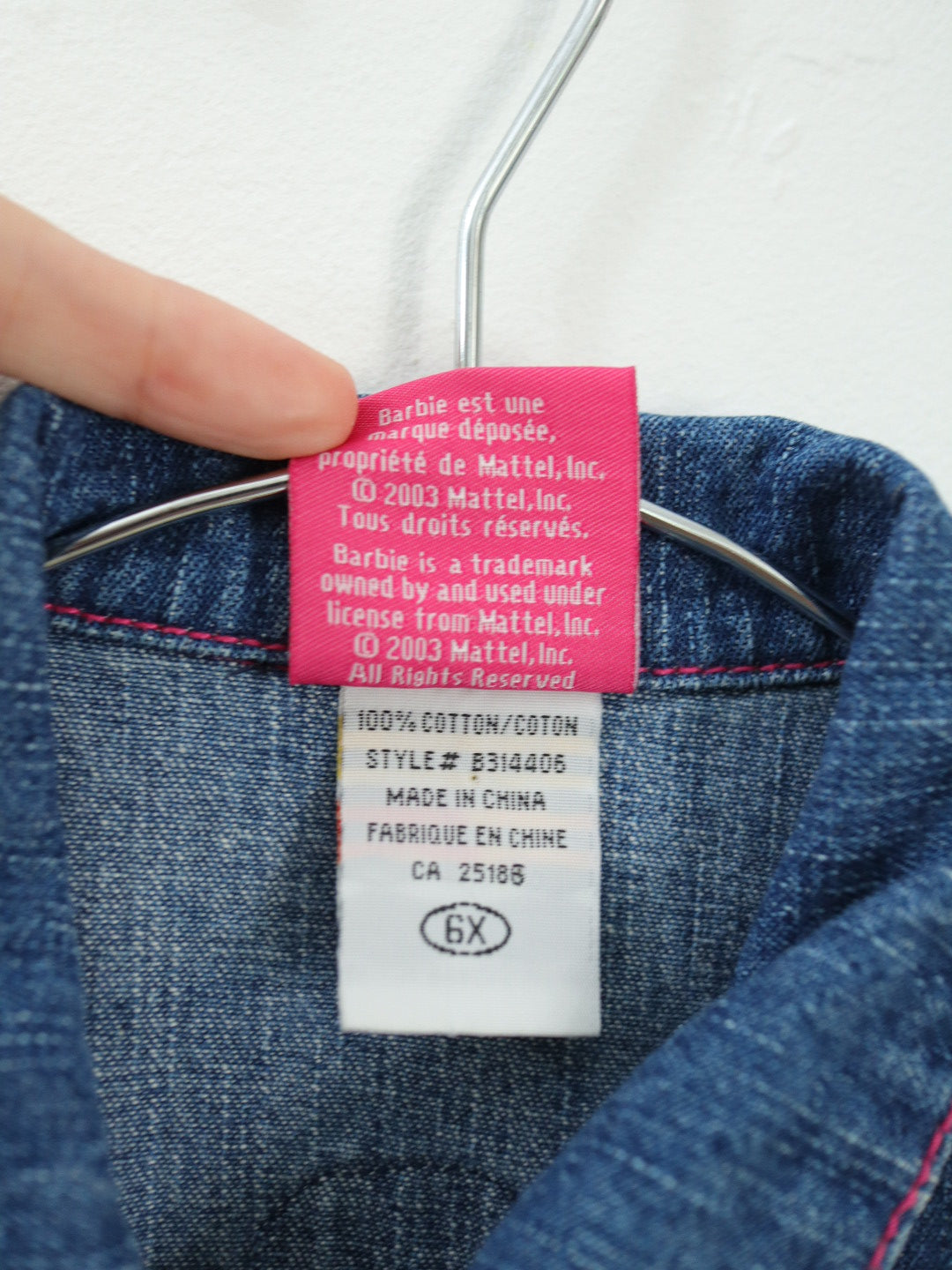 Y2K Barbie Denim & Light Blue Corduroy Vest / 6-8Y, 6X