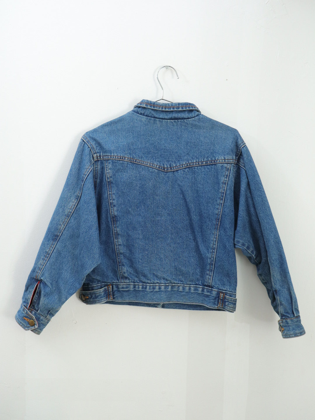 Vintage Denim & Red Plaid Oversized Jacket / Size 8-10Y+