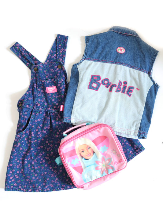 Y2K Barbie Denim & Light Blue Corduroy Vest / 6-8Y, 6X