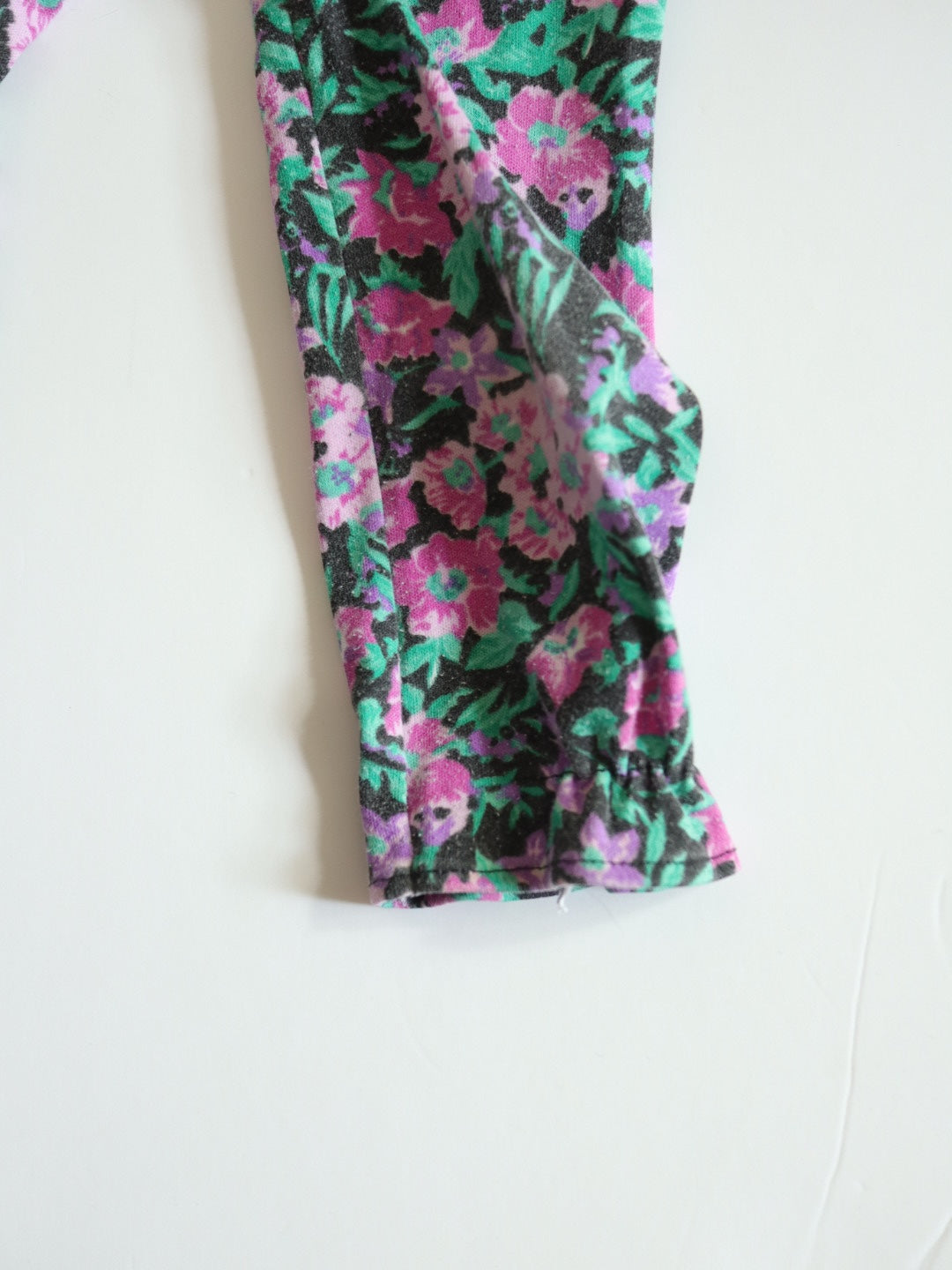 Vintage Black Plaid Suspender Skirt + Floral Top Outfit SET / 4-5Y