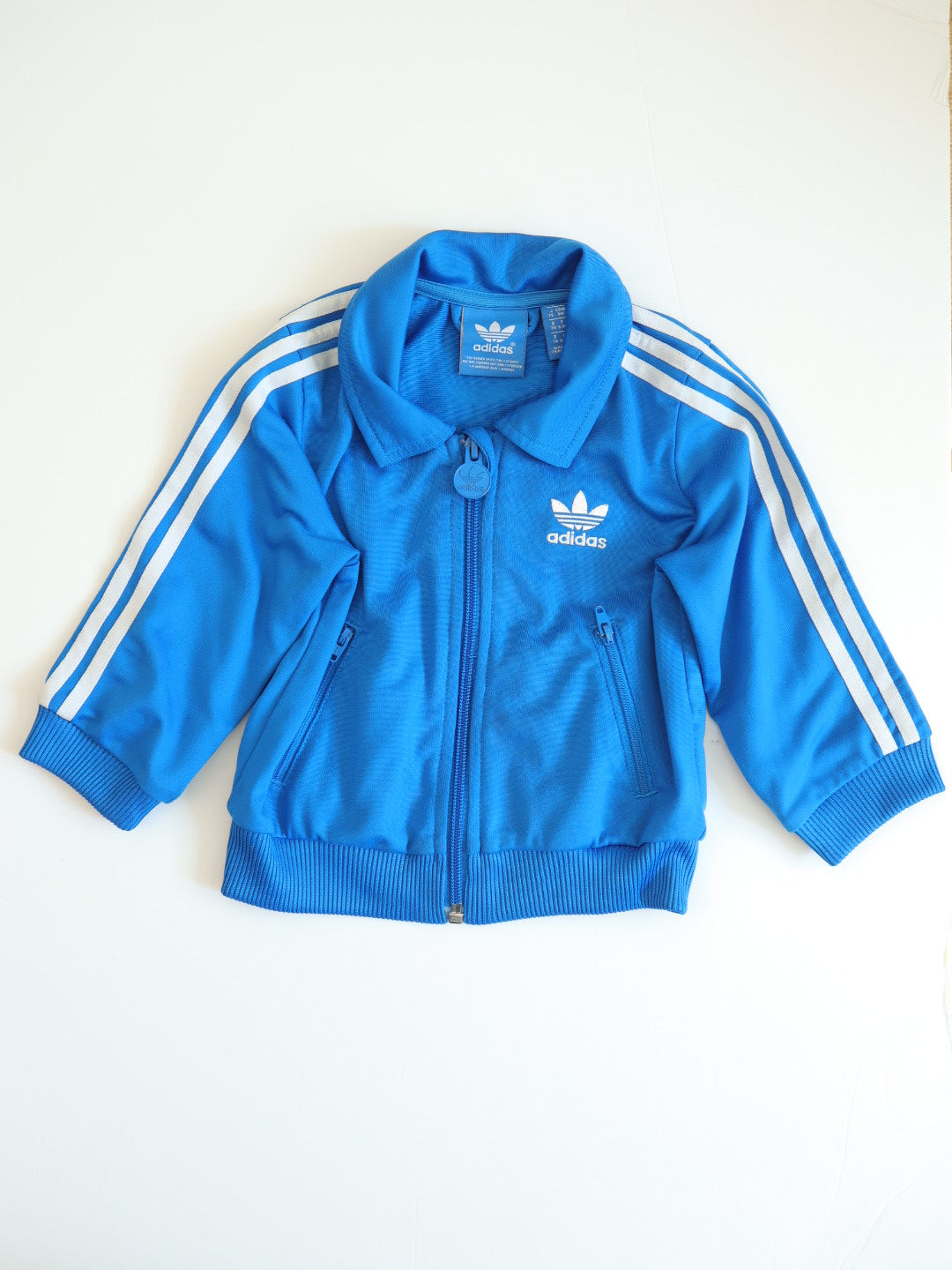 Adidas Trefoil Blue Zip Up Track Jacket / 12-18M