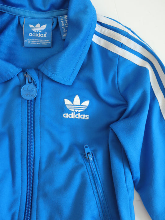 Adidas Trefoil Blue Zip Up Track Jacket / 12-18M