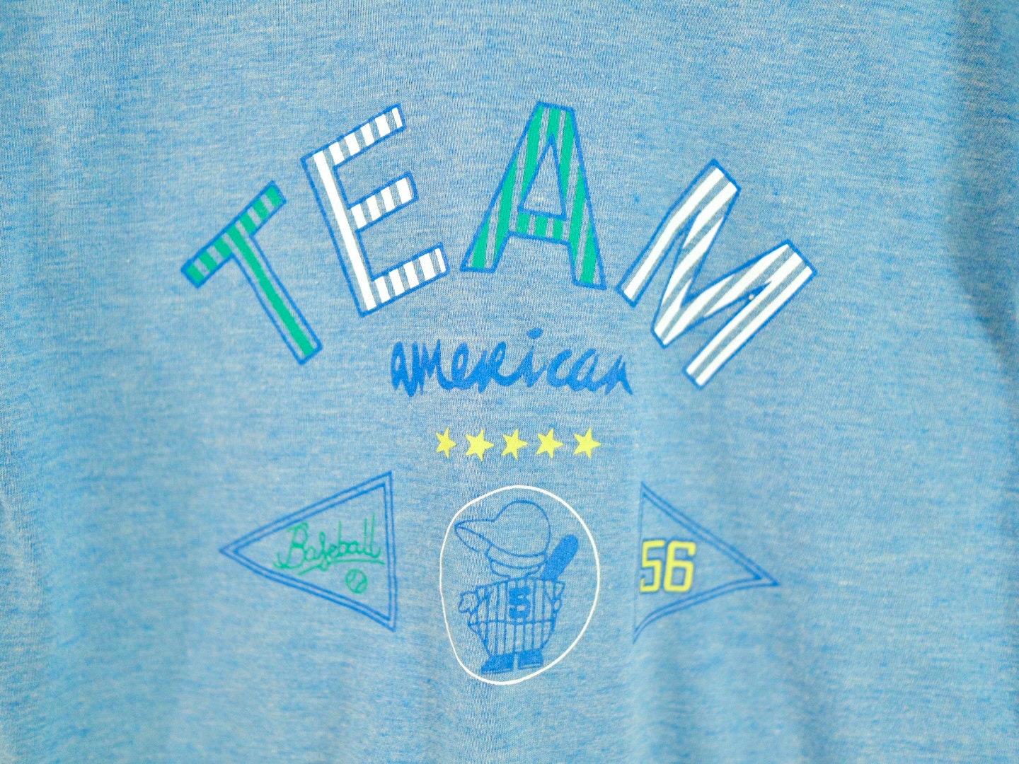 Vintage Baseball TEAM Blue Baby Romper Tee / 6-9M