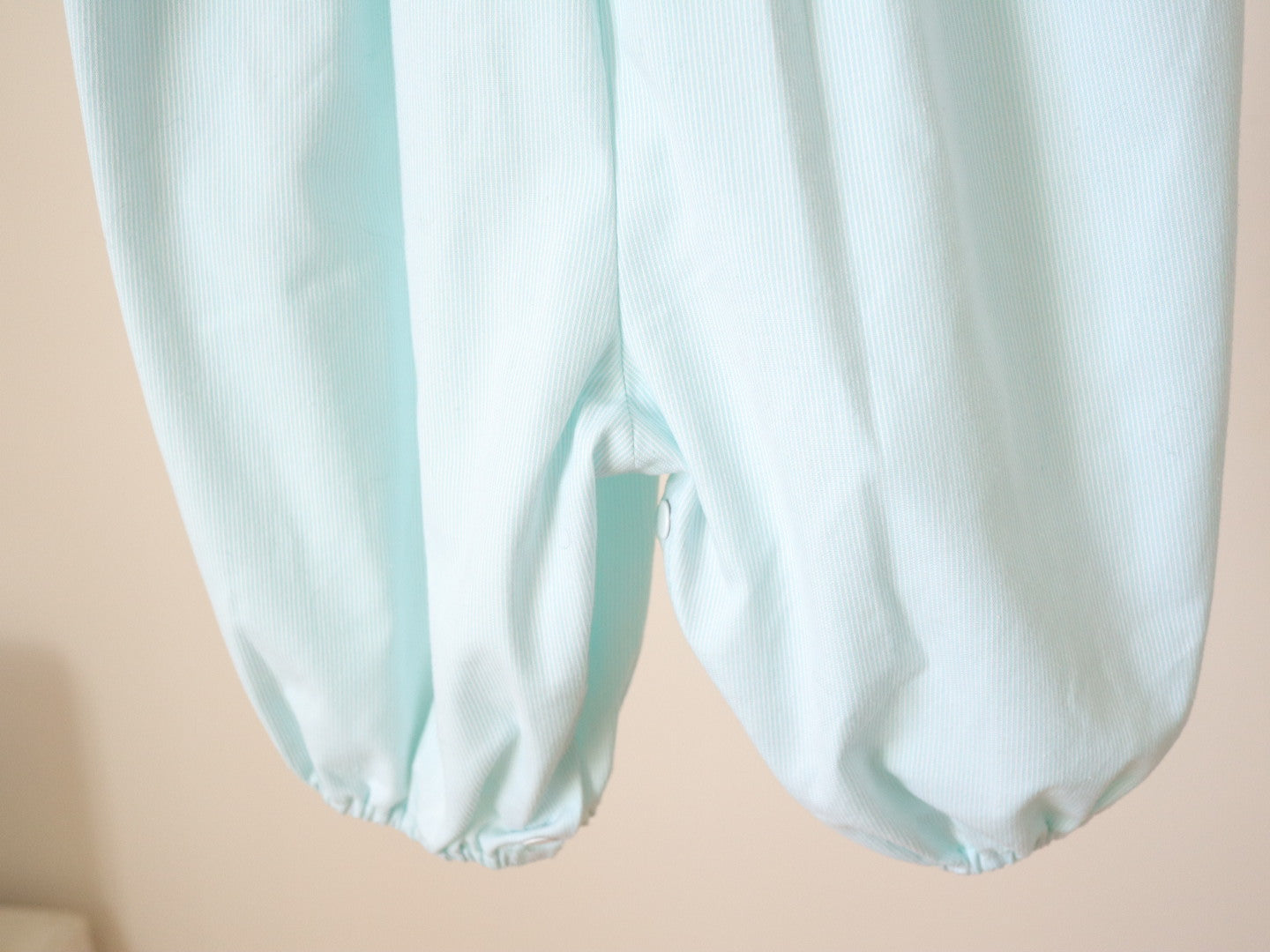 Vintage Baby Blue 3 Bows Rompers / 9-12M