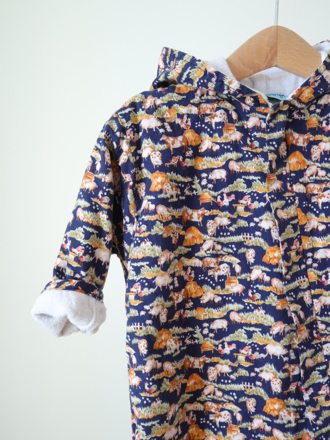 Barboteuse vintage Teddy Bears avec doublure en tissu éponge / 12 mois