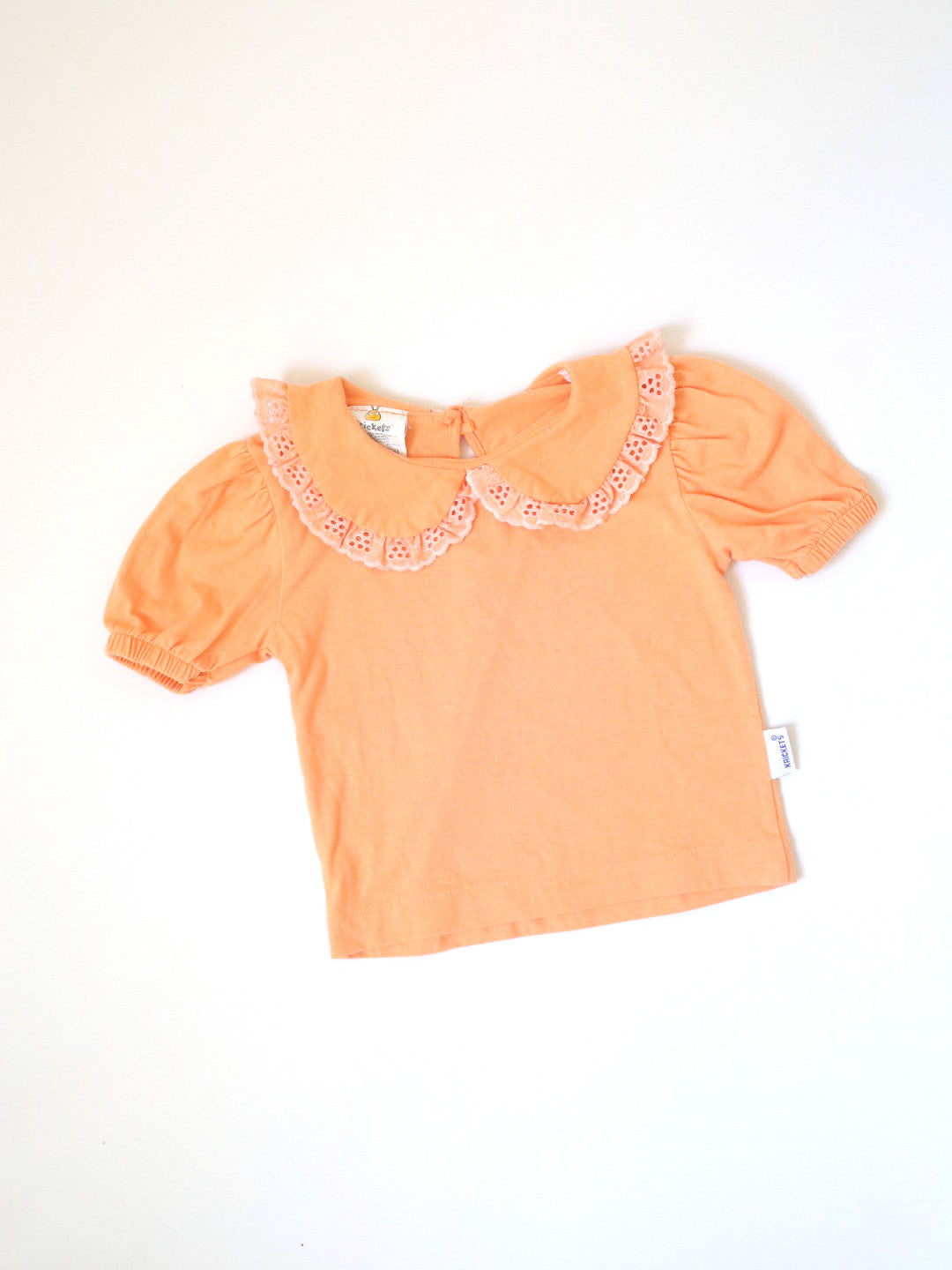Vintage Orange Frilled Collar Baby T-Shirt / 12-18M