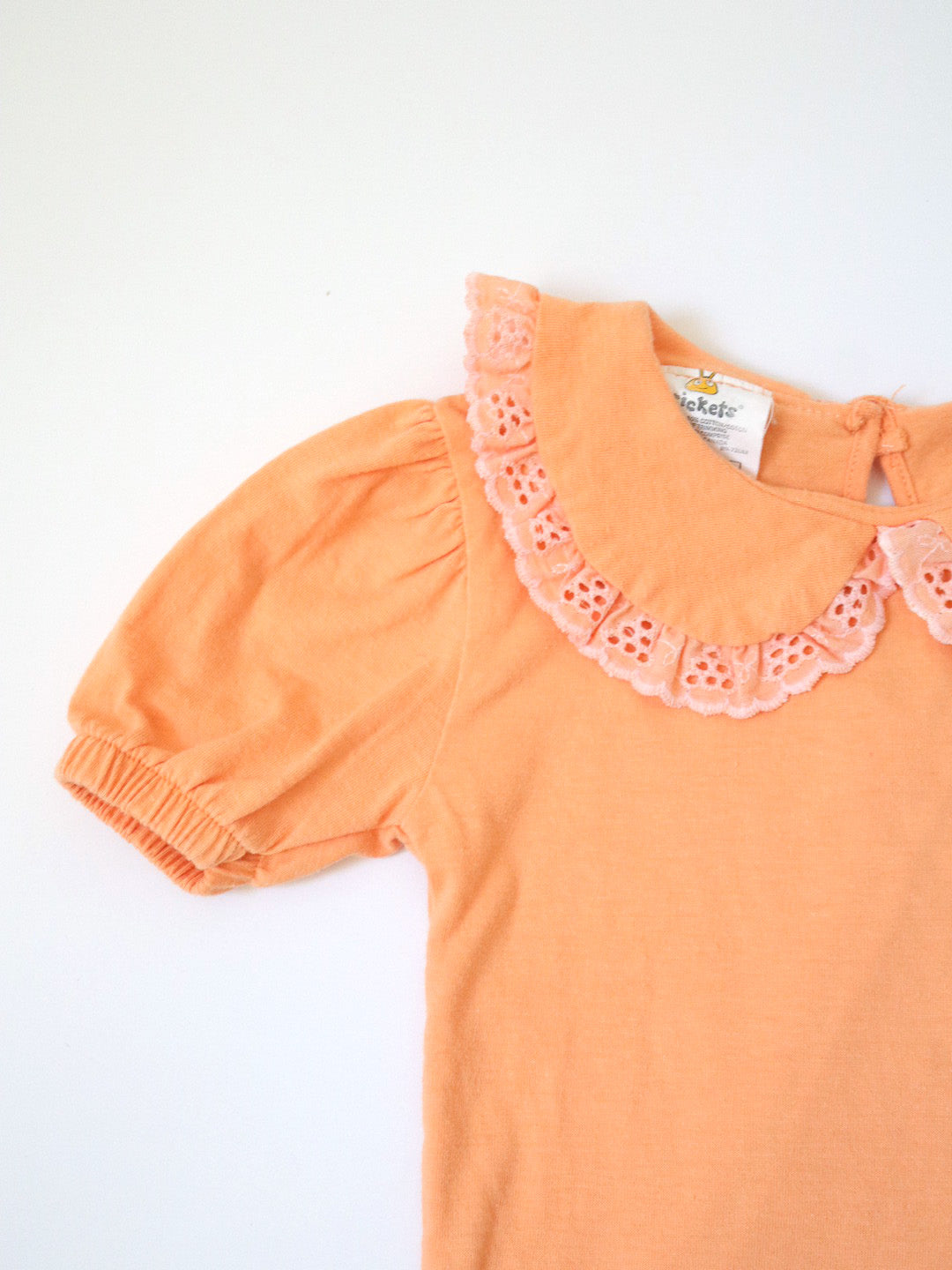 Vintage Orange Frilled Collar Baby T-Shirt / 12-18M
