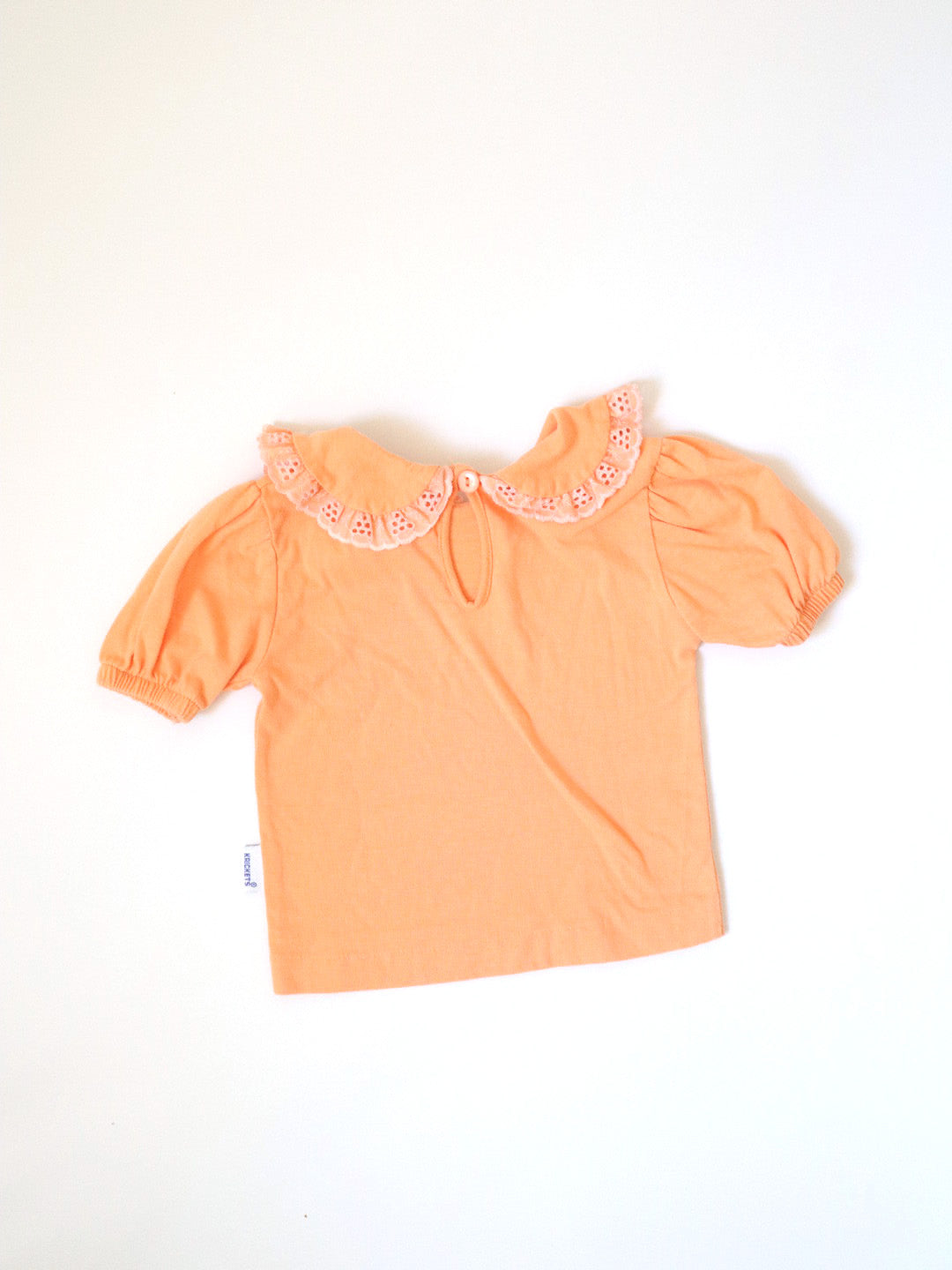 Vintage Orange Frilled Collar Baby T-Shirt / 12-18M