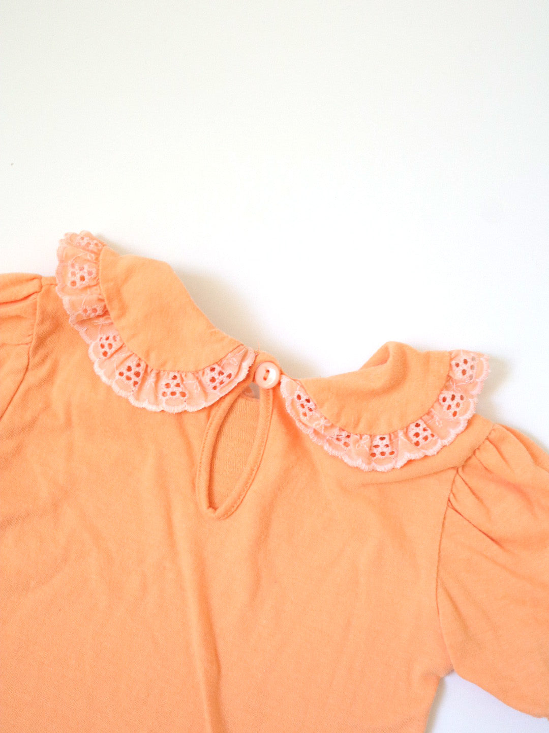 Vintage Orange Frilled Collar Baby T-Shirt / 12-18M