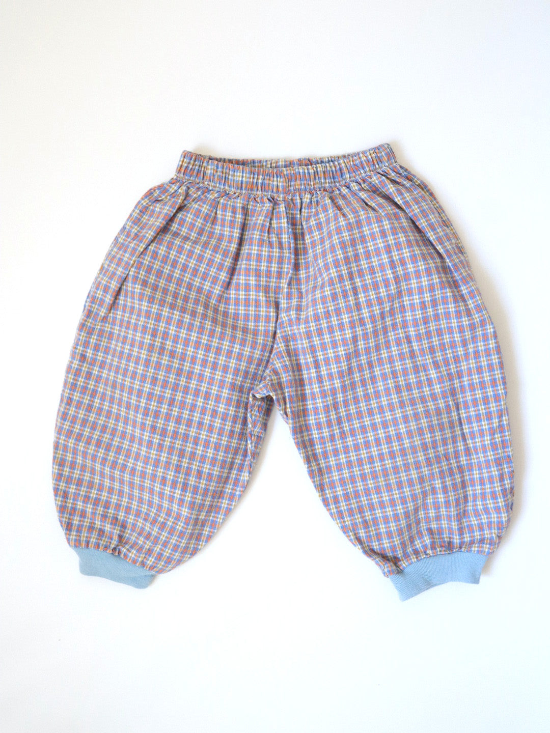 Vintage Cotton Plaid Bubble Pants / 18M