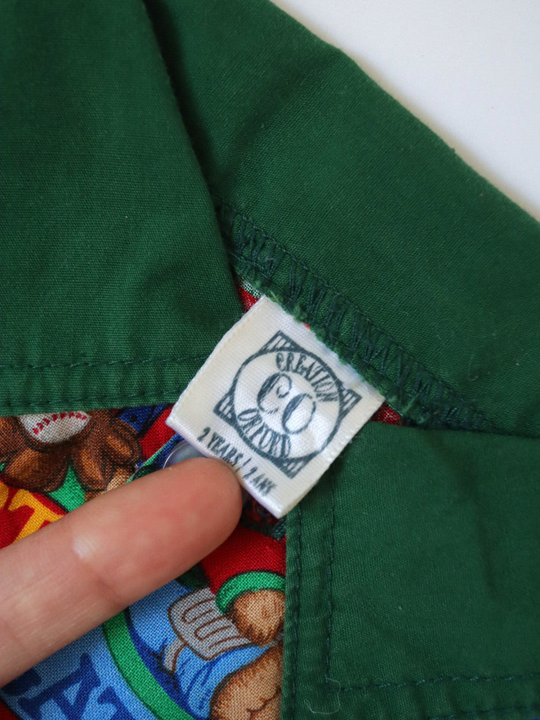 Vintage Baseball Teddy Bears Short Sleeve Shirt / 18-24M