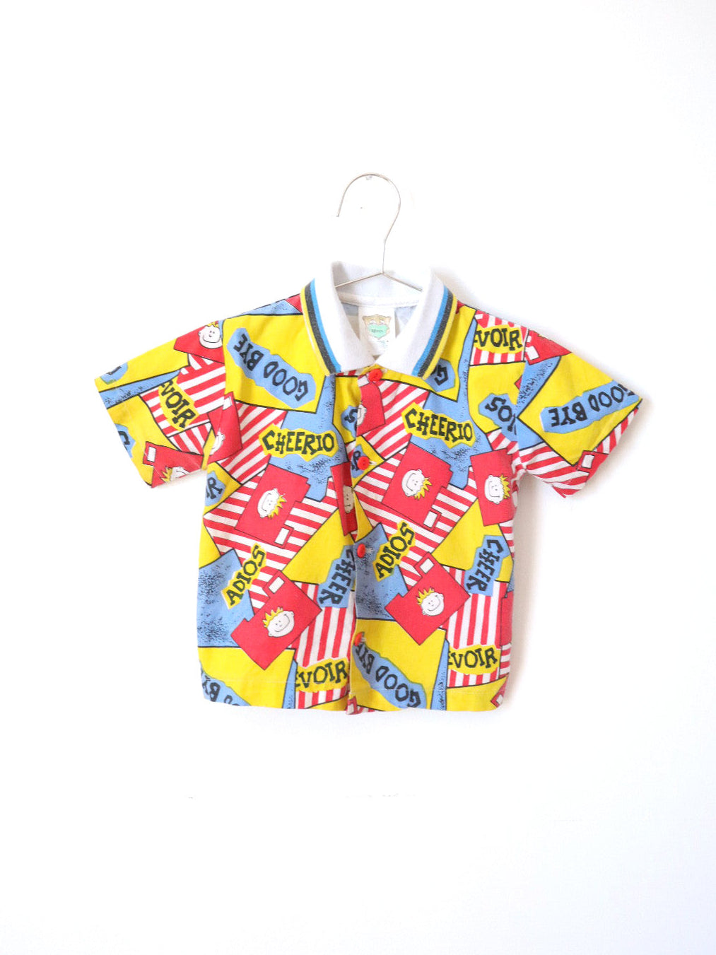 Vintage "Good Bye - Adios - Ciao" Short Sleeve Shirt / 18-24M