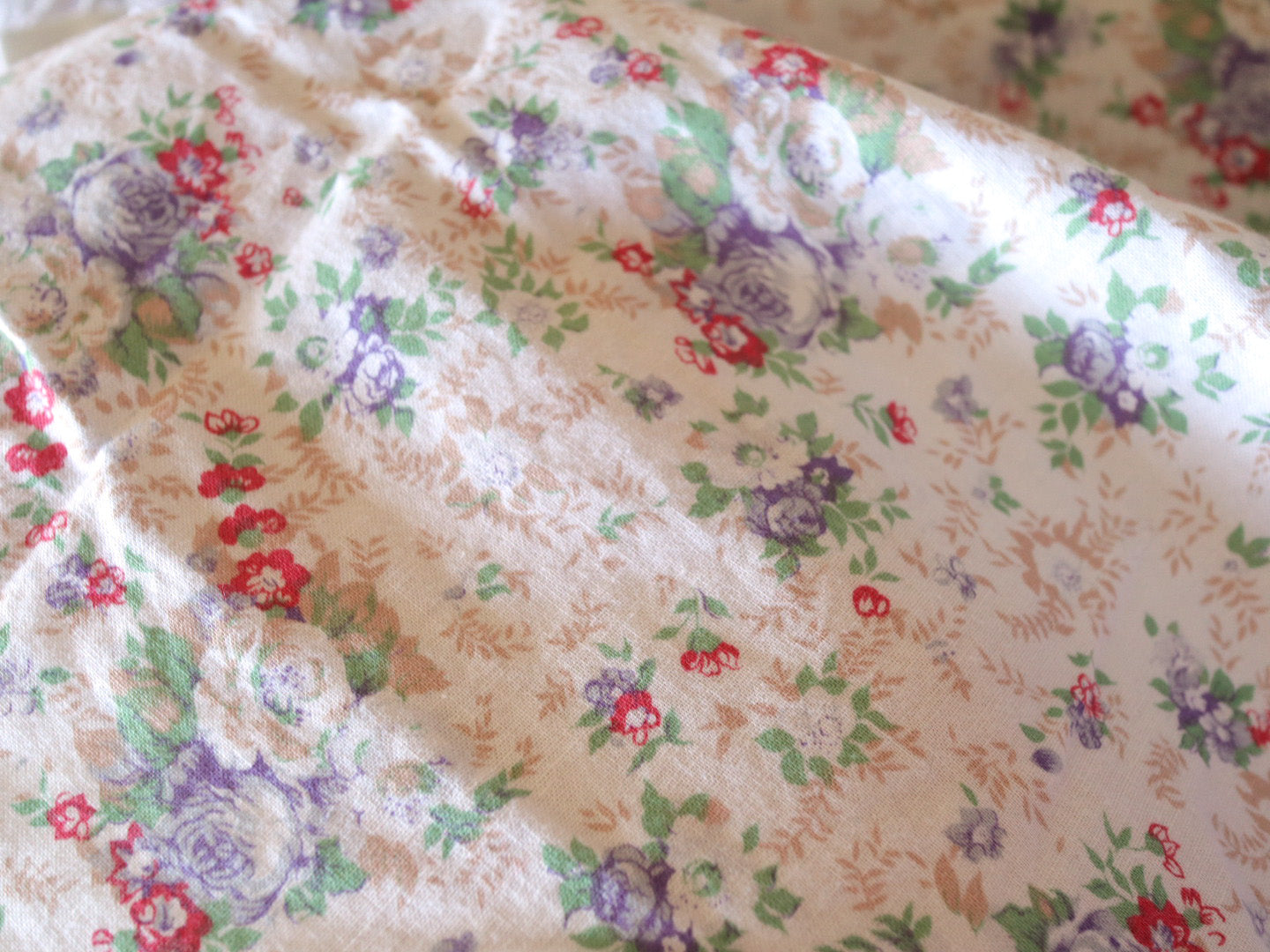Vintage Lace Collar Beige Floral Dress Top / 9-12M
