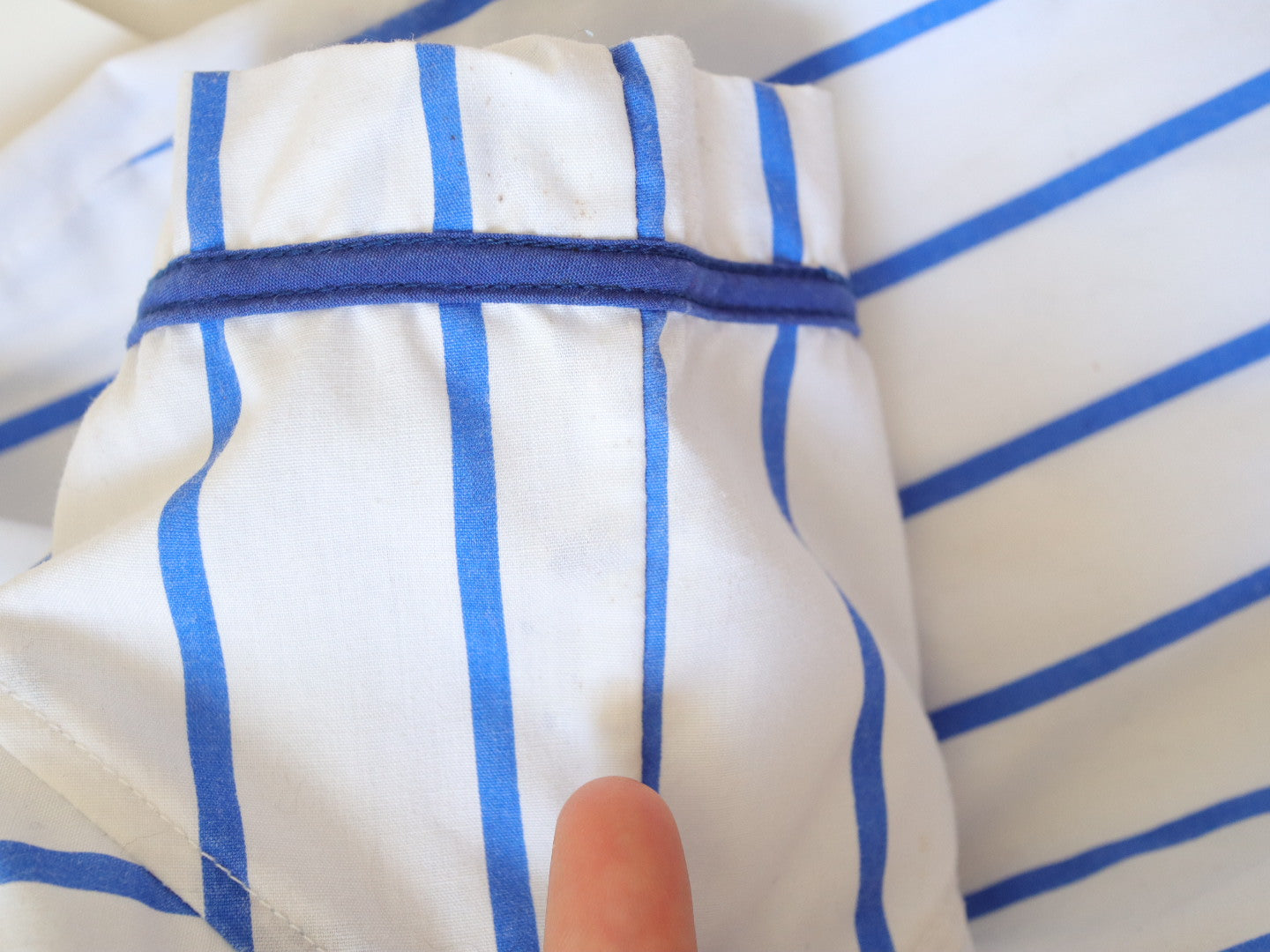Vintage Blue Striped "Home run" Baseball Rompers / 18M