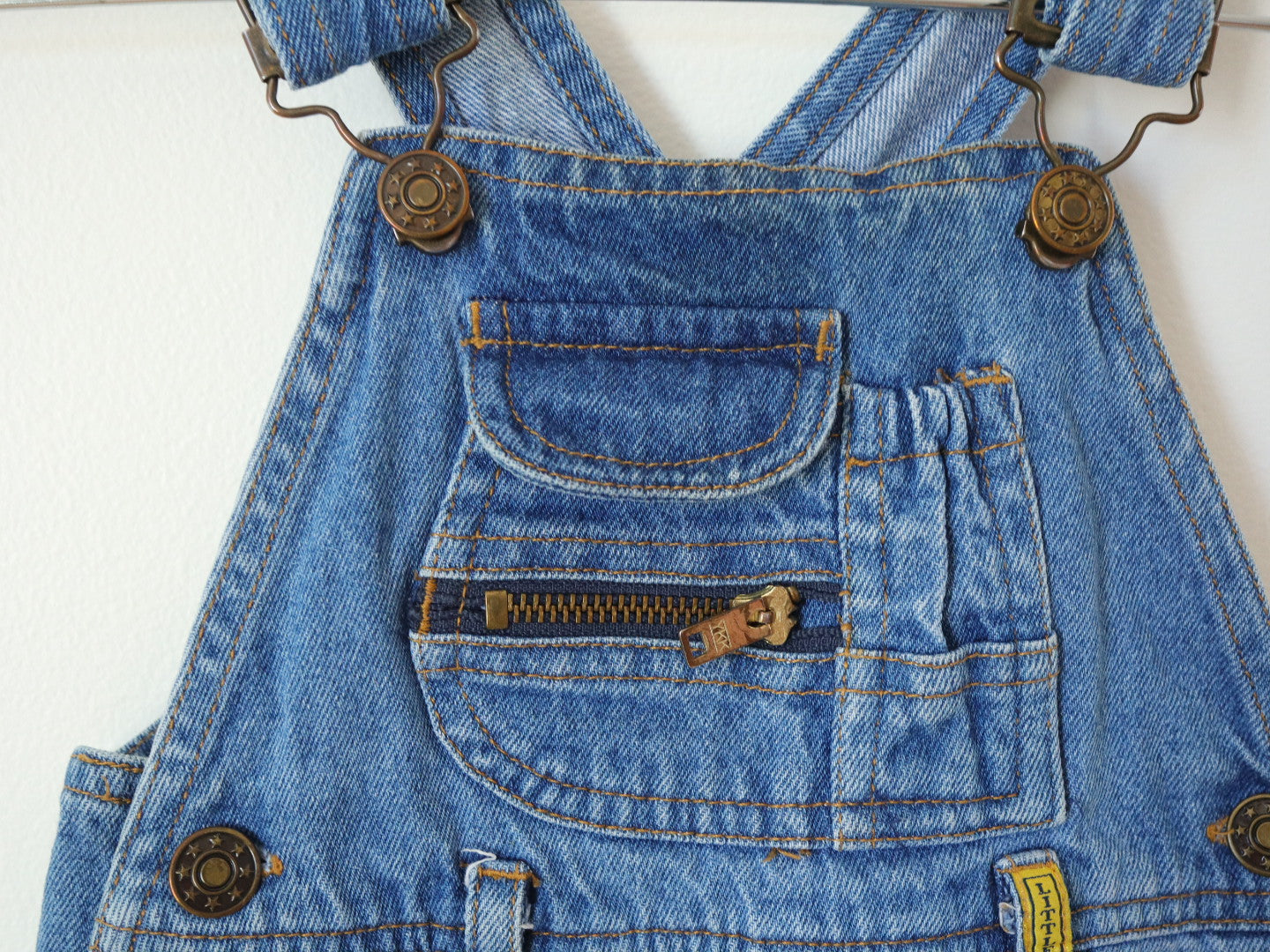 Vintage Blue Denim "Little Wonders" Overall / 18M