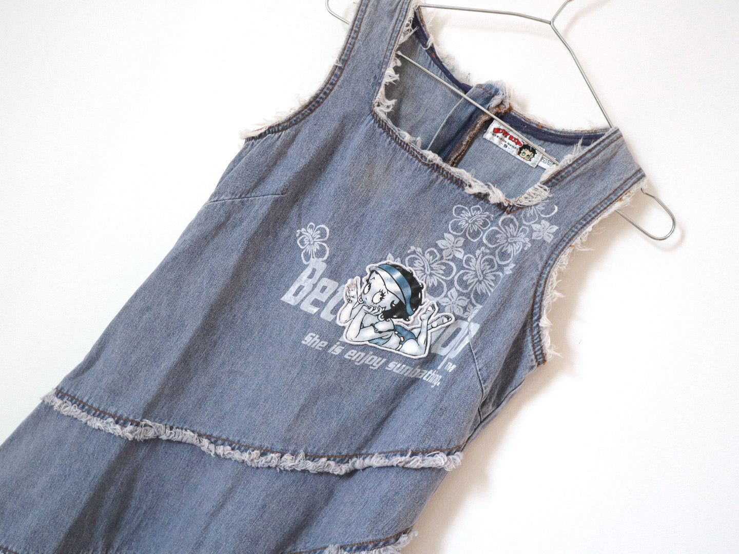 Vintage Betty Boop Denim Dress / 10-12Y+