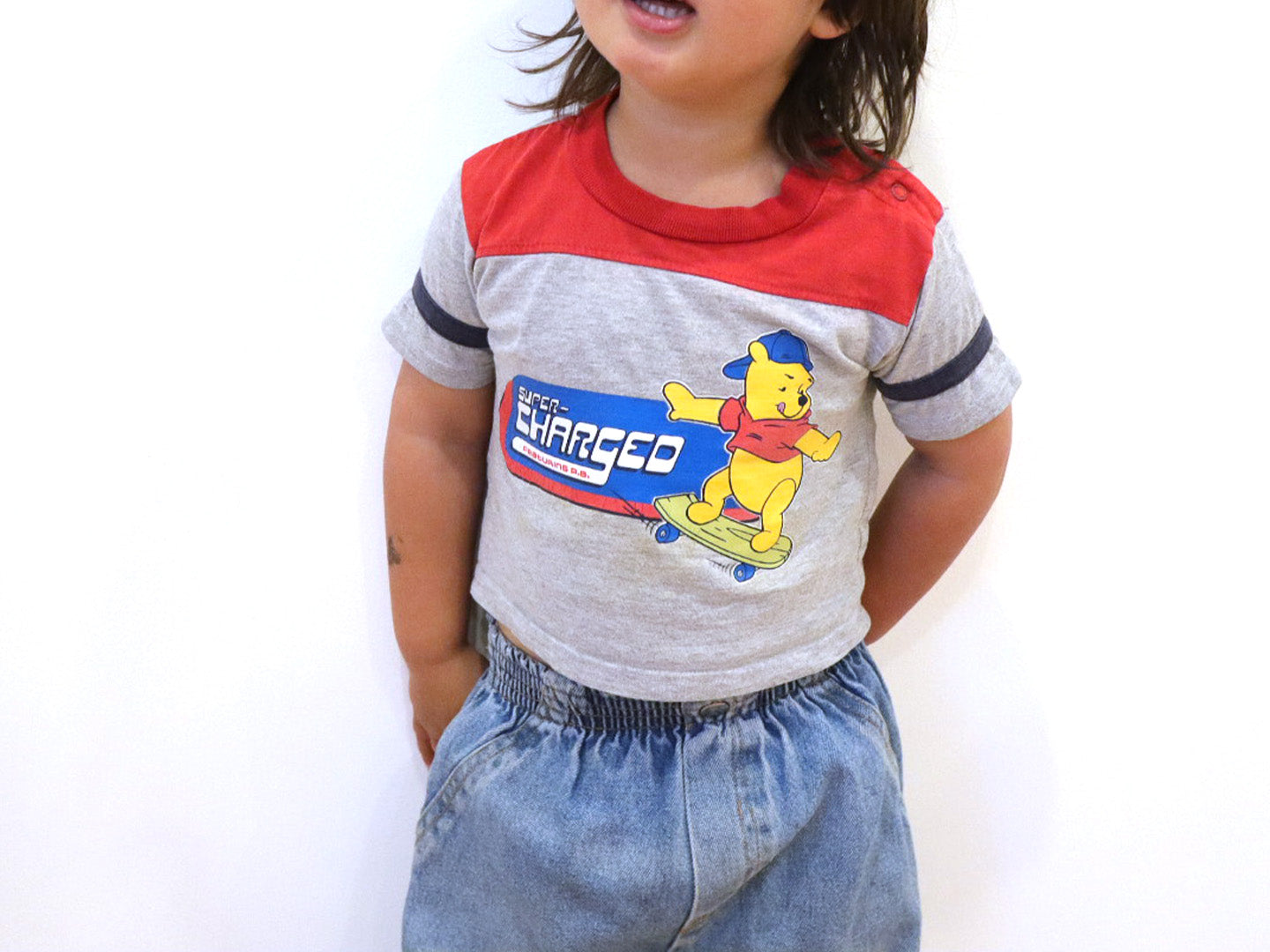 Vintage Winnie the Pooh Skateboard Baby T-Shirt / 12-18M
