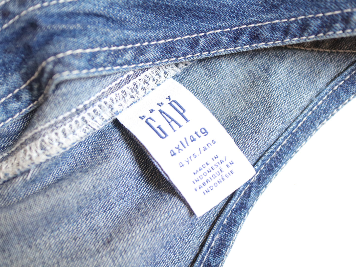 Vintage Classic GAP Denim Baby Overall Dress / 4-5Y