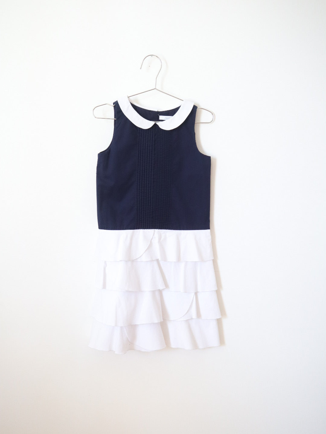 Pre-loved Jacadi Paris Navy White Classic Dress / 8Y