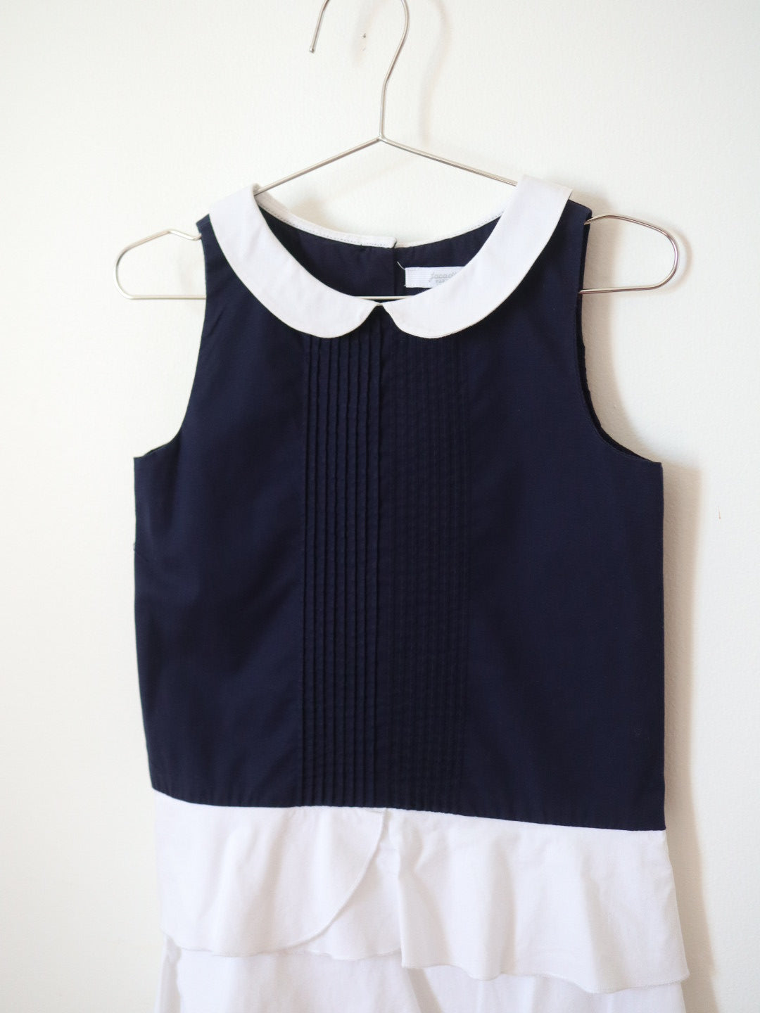 Pre-loved Jacadi Paris Navy White Classic Dress / 8Y