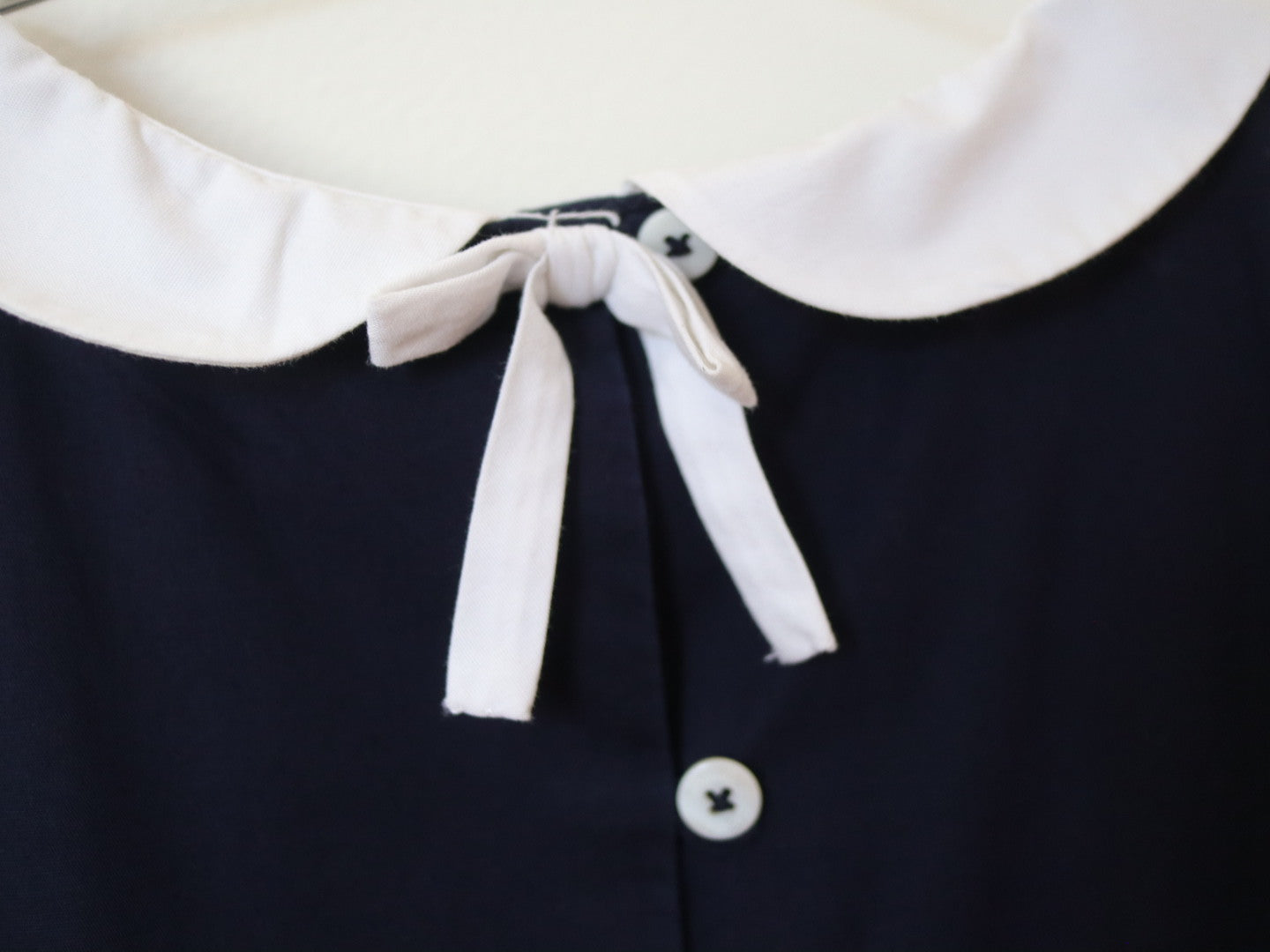 Pre-loved Jacadi Paris Navy White Classic Dress / 8Y