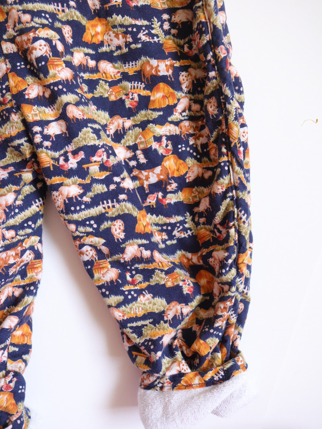 Barboteuse vintage Teddy Bears avec doublure en tissu éponge / 12 mois