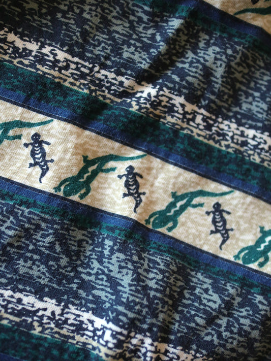 Vintage Lizard Printed T-Shirt / 6X
