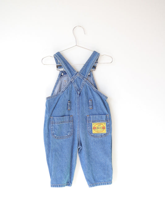 Vintage Blue Denim "Little Wonders" Overall / 18M