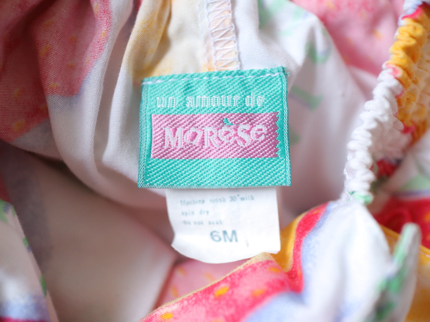 Vintage Strawberry "Fraisier" Baby Summer Romper / 6-9M
