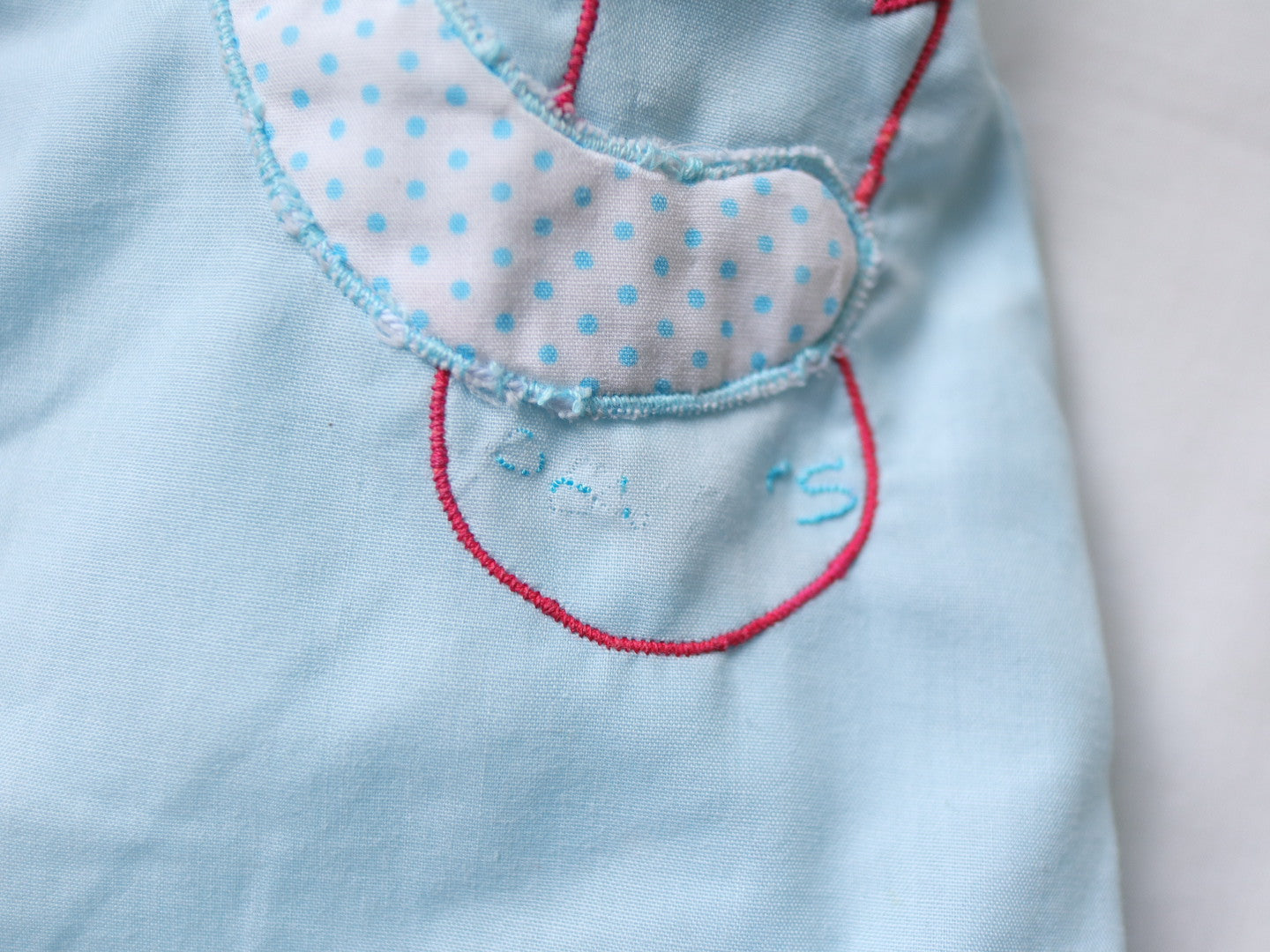 Vintage Elephant Face Baby Summer Romper / 6-9M