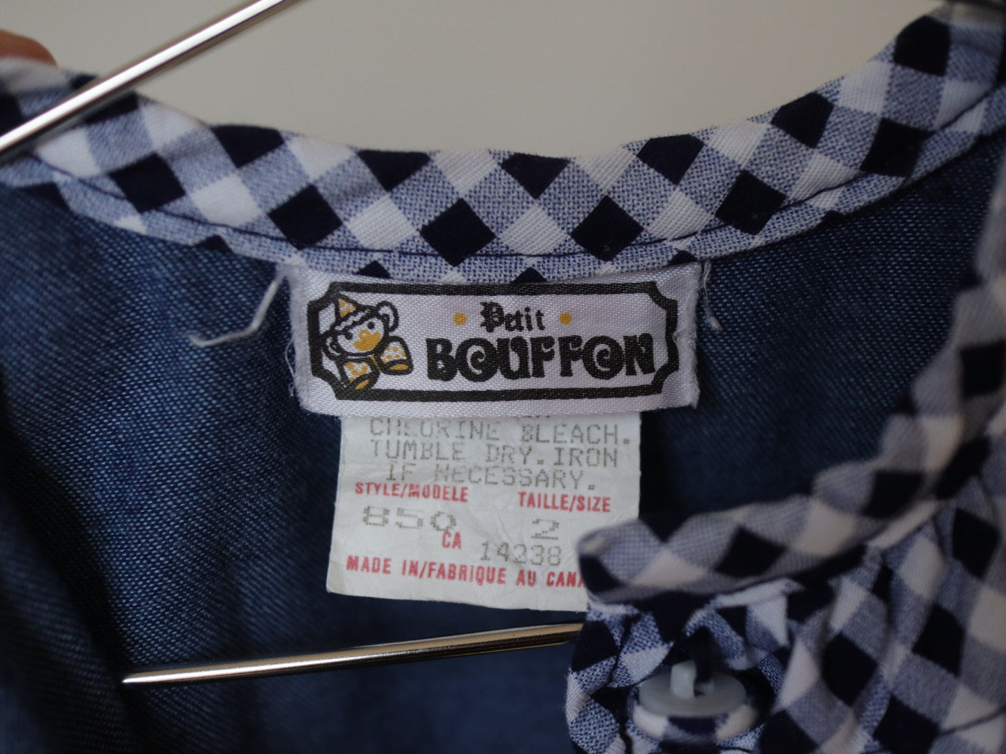 Vintage Denim Fruits Bubble Oversized Romper / 2-3Y