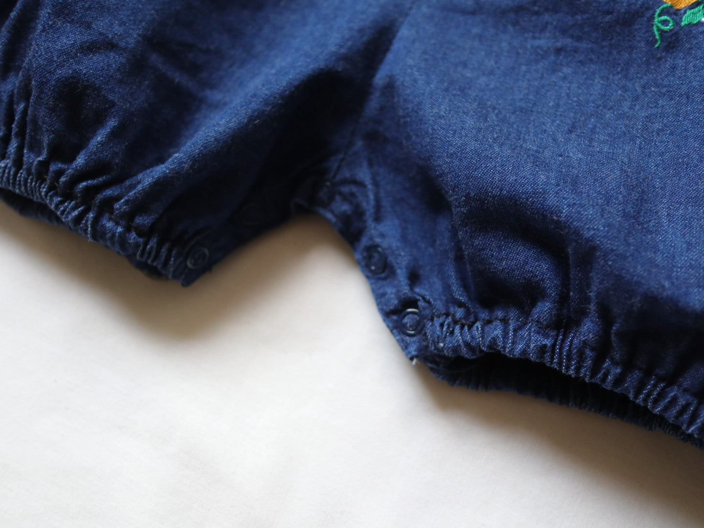 Vintage Denim Fruits Bubble Oversized Romper / 2-3Y