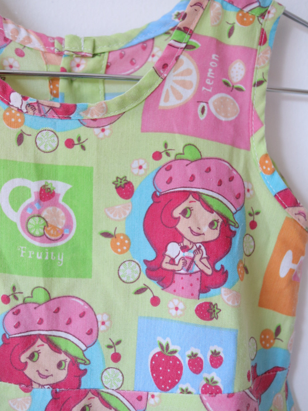 Y2K Strawberry Shortcake Green Cotton Dress / 3-4Y