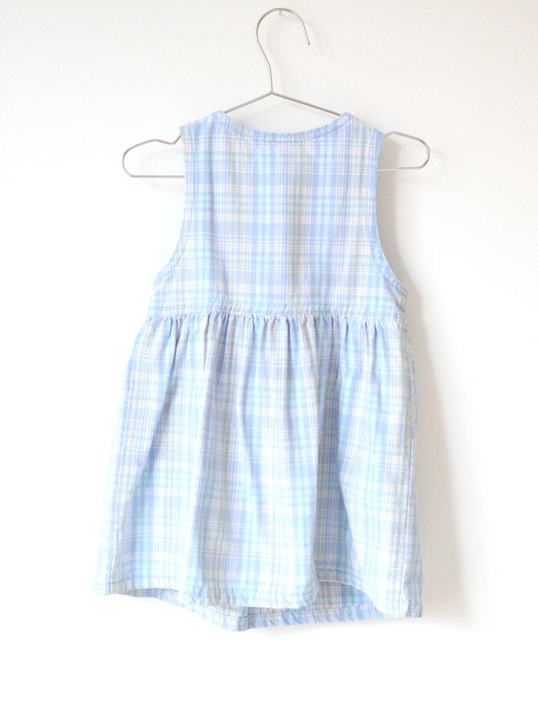 Vintage Oshkosh B'gosh Light Blue Plaid Cotton Dress / 3Y