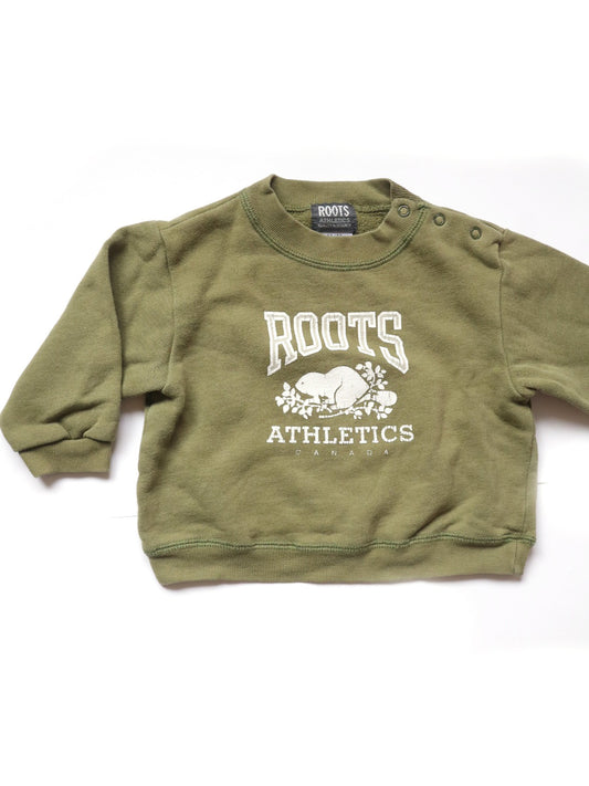 Vintage Classic ROOTS Athletics Baby Green Sweatshirt / 12M