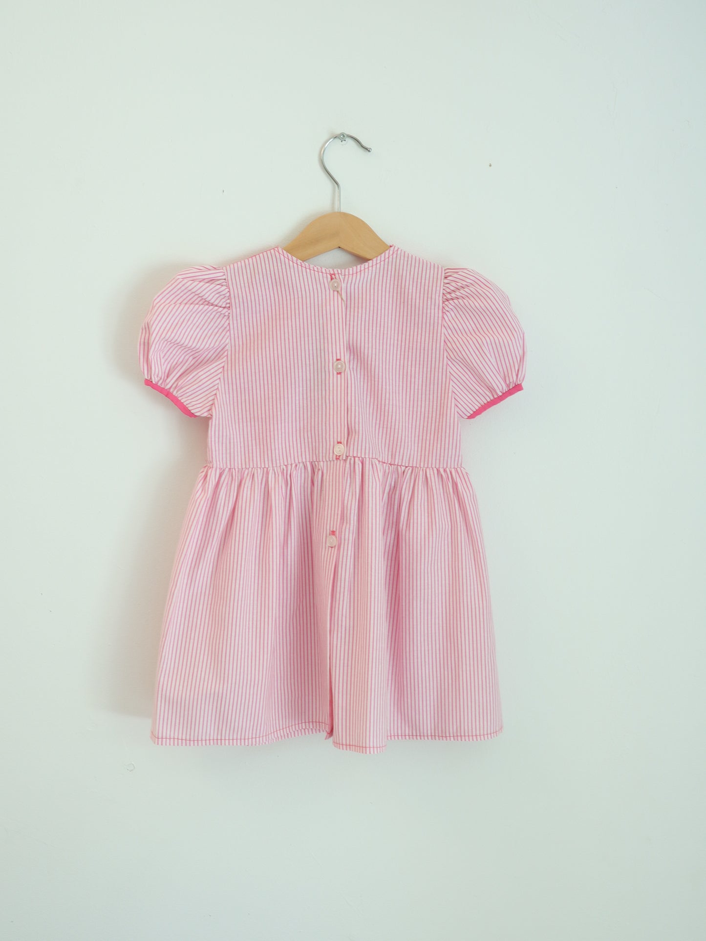 Pink Stripe Dancing Embroidered Dress / 2-3Y