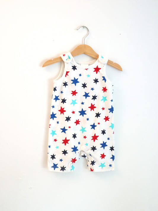 Hanna Andersson Baby Button Shoulder Tank Romper / 6-12M