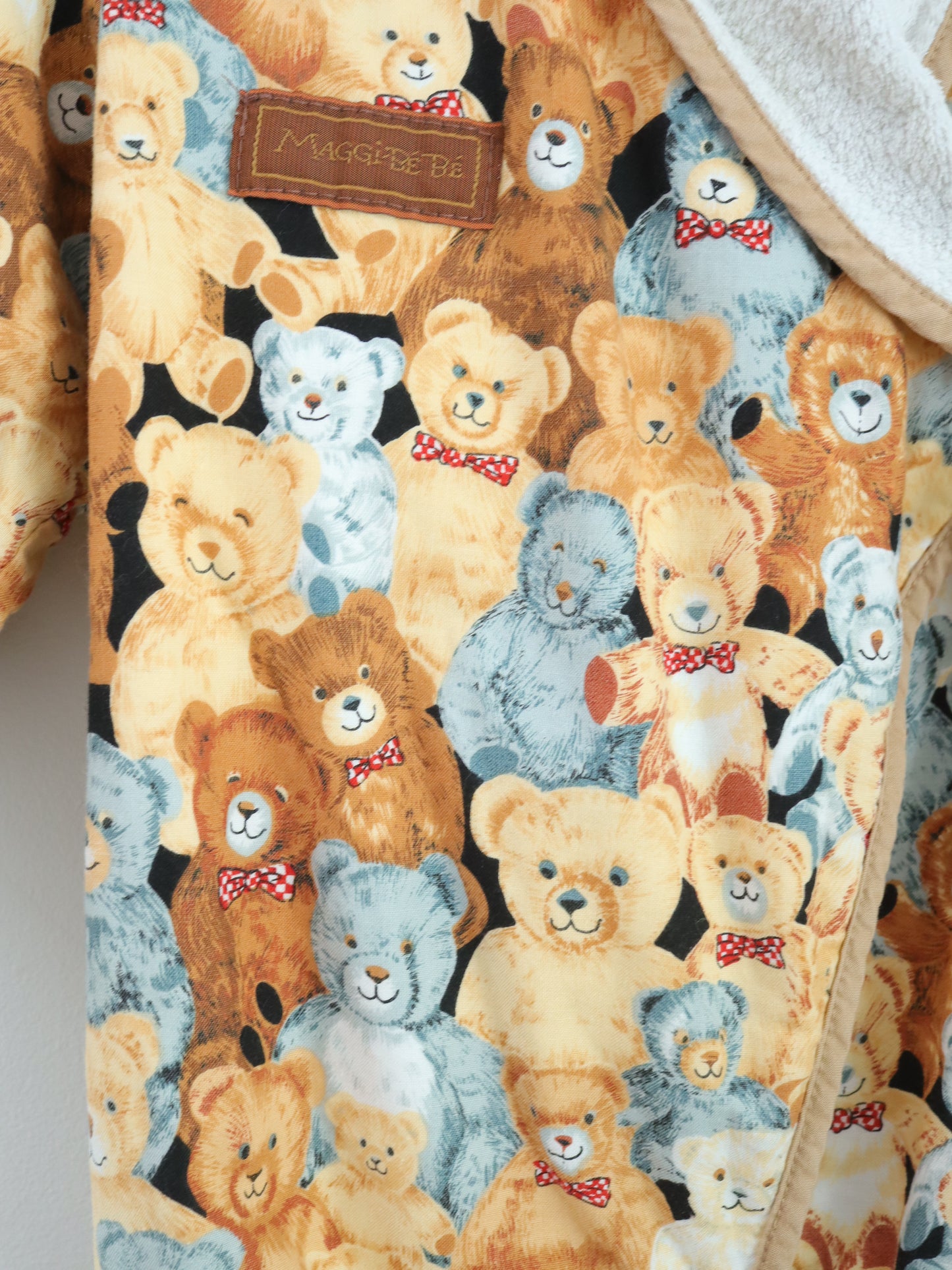Vintage Teddy Bears Terrycloth Lining Rompers / 12-18M