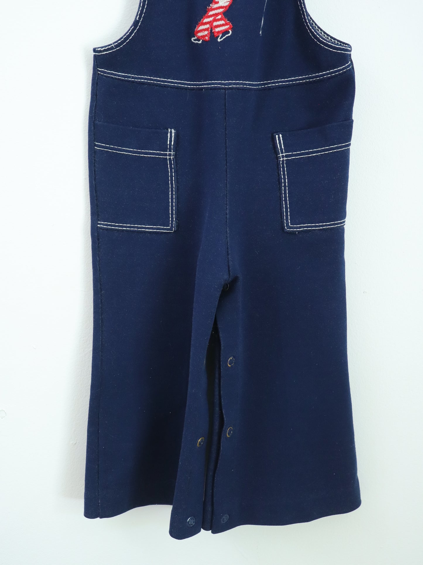 Salopette évasée bleu marine vintage pour homme de pêche / 18 mois