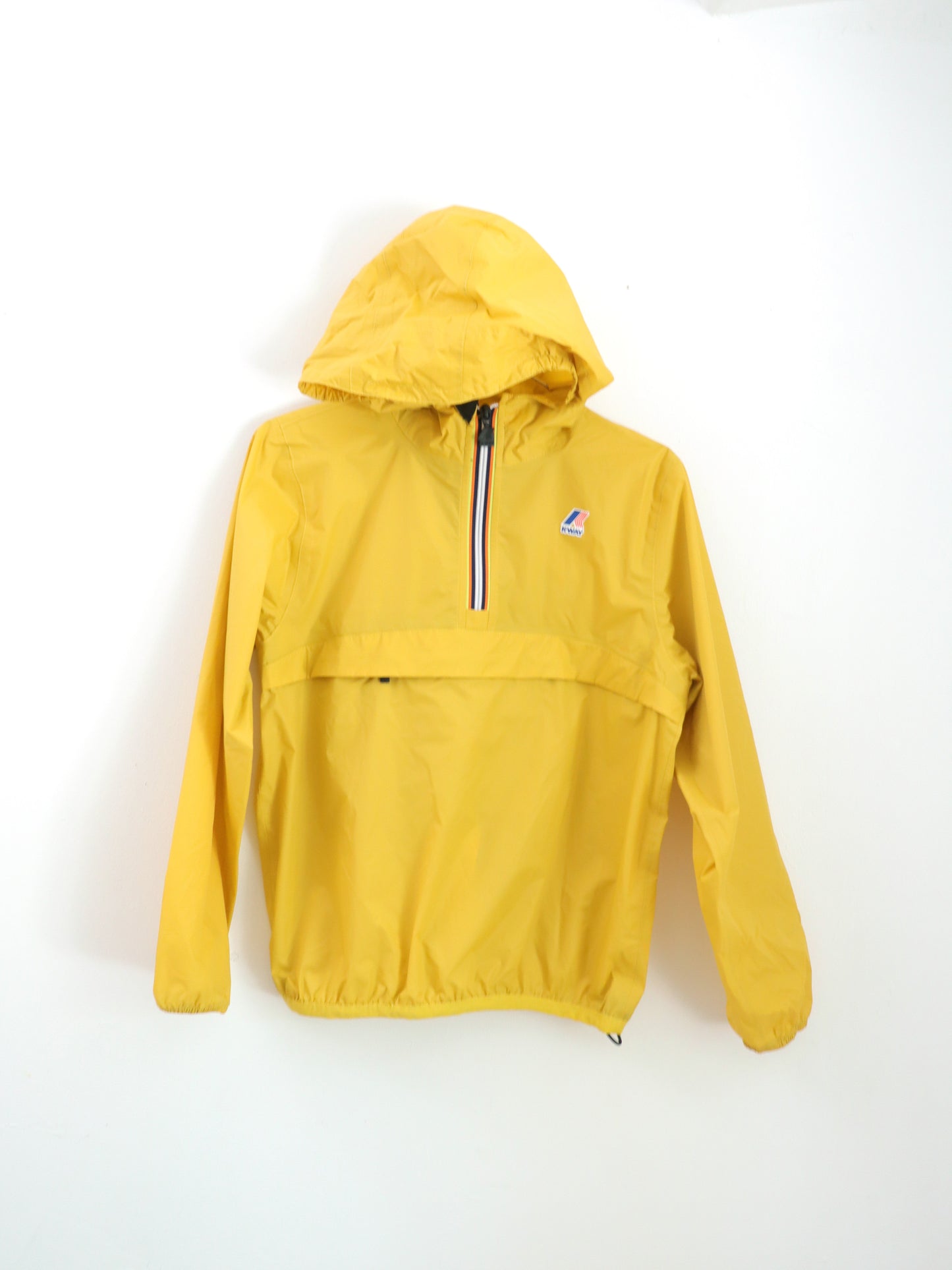 K-WAY Yellow Half Zip Packable Windbreaker Rain Jacket / 10Y