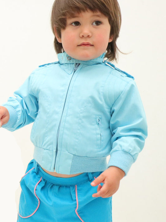 Vintage Light Blue Windbreaker Jacket / 18M