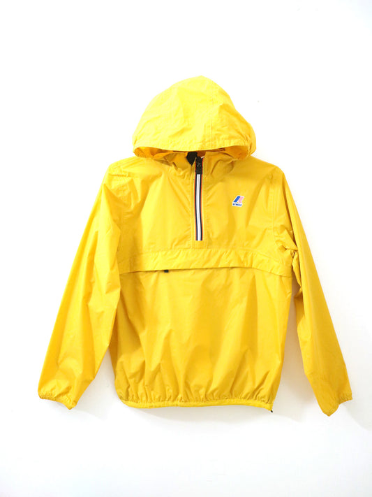 K-WAY Yellow Half Zip Packable Windbreaker Rain Jacket / 10Y