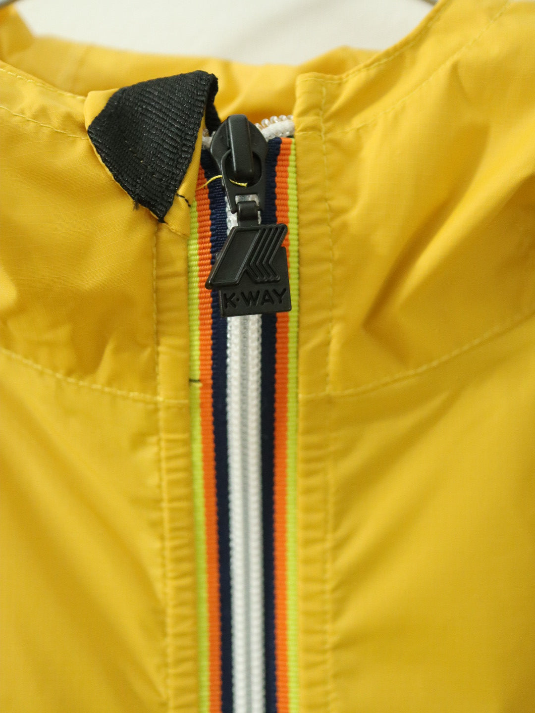 K-WAY Yellow Half Zip Packable Windbreaker Rain Jacket / 10Y