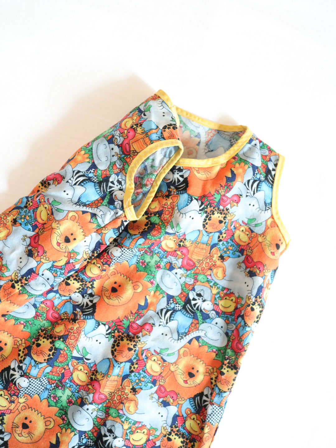 Retro Animal Print Handmade Short Romper / 12-18M