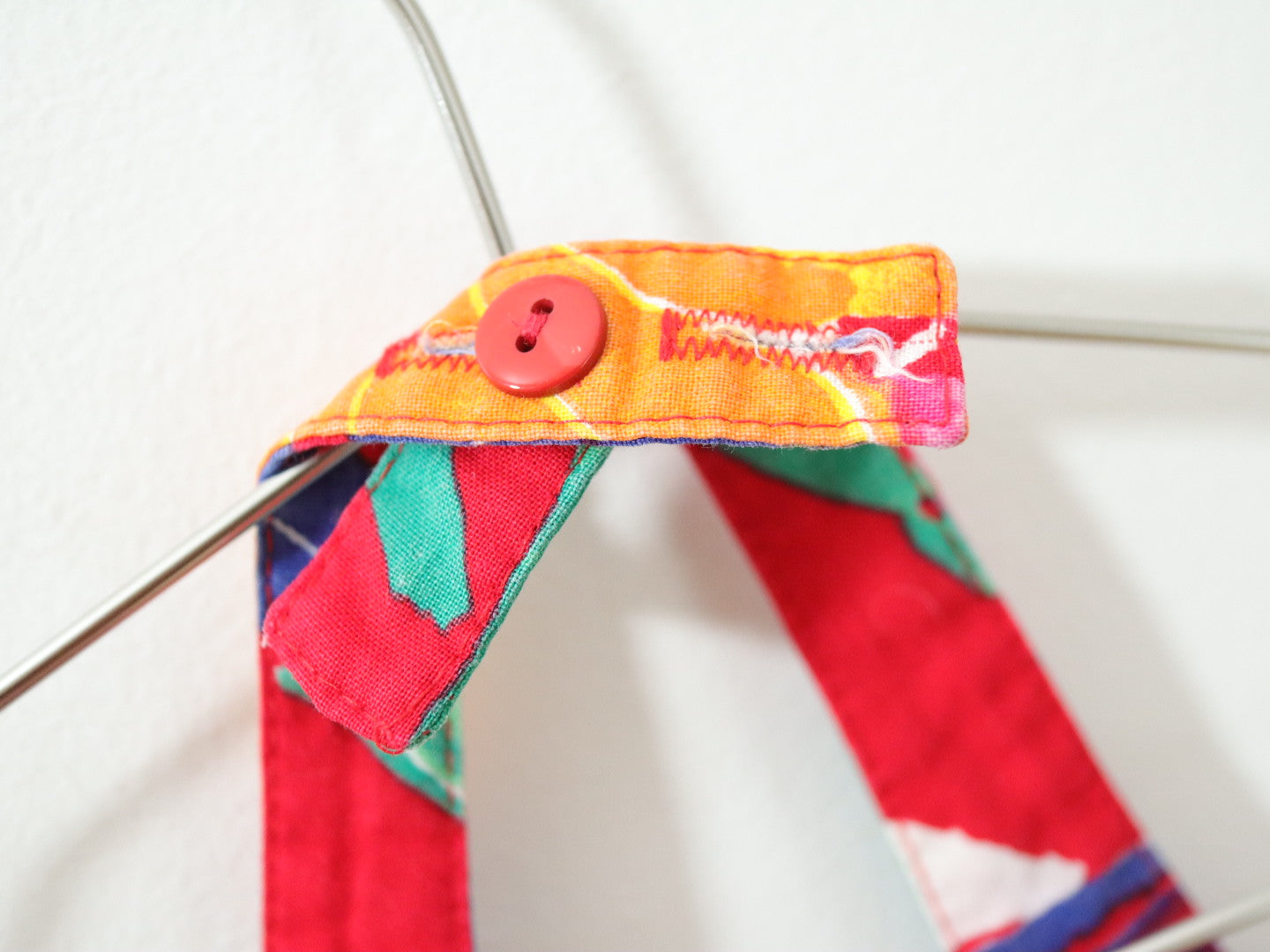 Vintage Red Summer Floral Halter Neck Dress / 4Y