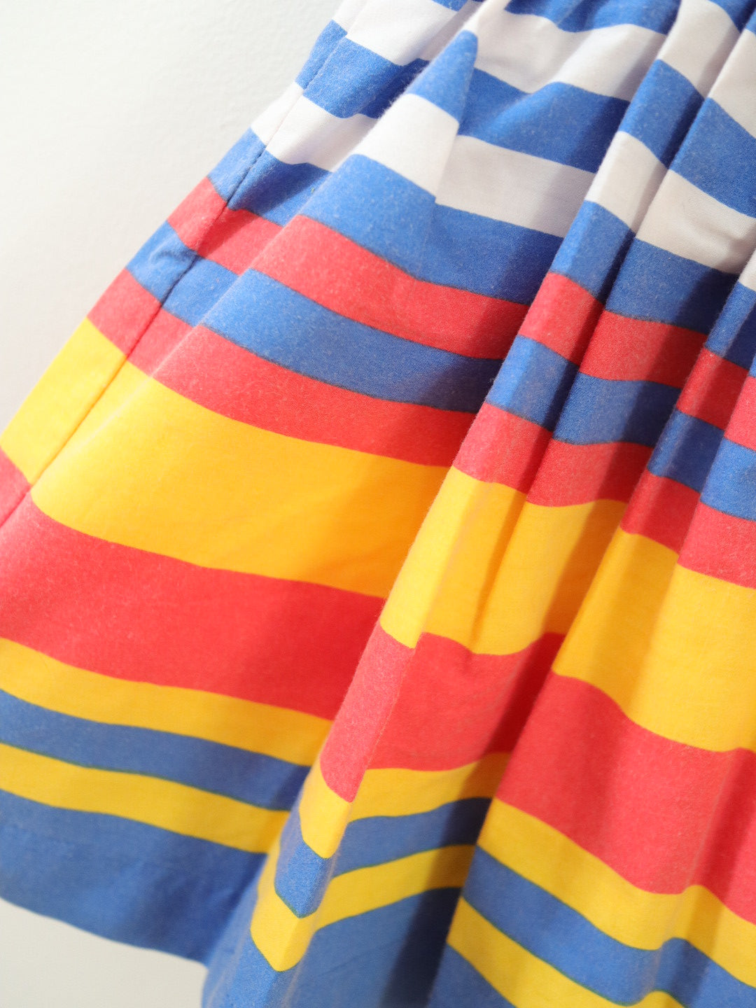 Vintage Multi Colour Stripe Summer Dress / 6Y